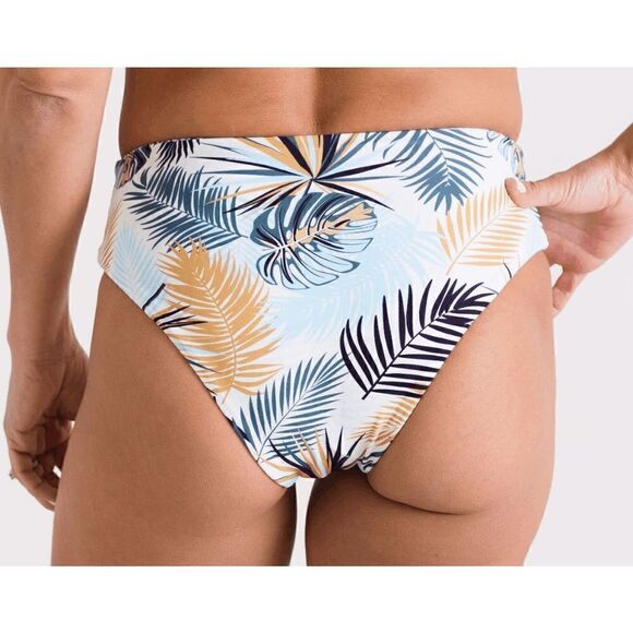 NWT Small Set Women's Two-Piece Scoop Bralette Top Tropical Midrise Bottom Swims - Picture 8 of 11